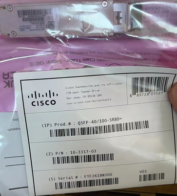 Cisco qsfp-40 οπτικός πομποδέκτης 10-3317-01 40GBASE QSFP28 και SR BiDi 100G