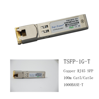 Συμβατός χαλκός RJ45 SFP 100m Arista SFP-1g-τ οπτικός πομποδέκτης Cat5 Cat5e
