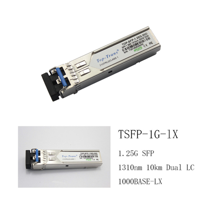 Συμβατός Singlemode SFP πομποδέκτης 1310nm 10km SMF διπλό LC Arista SFP-1g-LX