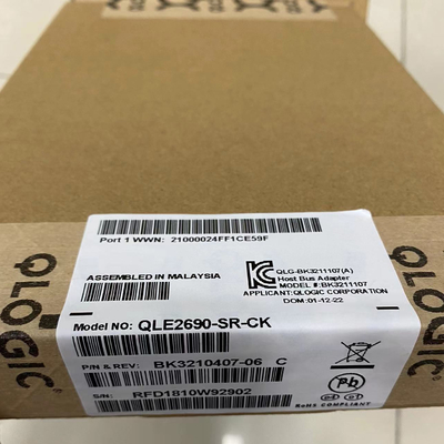 Πολυ τρόπος SR LC PCIe Gen3 X8 προσαρμοστών λιμένων FC HBA Qlogic QLE2690 16Gb ενιαίος οπτικός