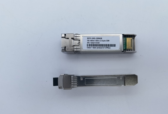 10G SFP+ ZR+ 1550nm 80km μεγάλης απόστασης οπτικός πομποδέκτης 100km 120km SMF