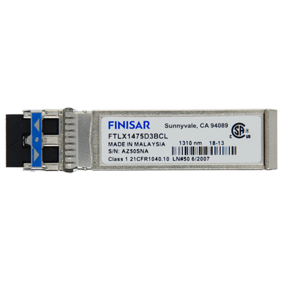 Αρχικό Finisar FTLX1475D3BCL-FC RoHS-6 συμμορφούμενο 10Gb/S 10km 1310nm SMF Datacom SFP+ Transceiver