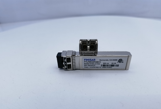 Αρχική οπτική μονάδα Finisar FTLF8532P4BCV 32G 850nm Λεκτός κύματος SFP+ δέκτη