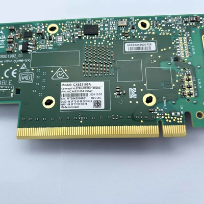 Mellanox ConnectX-6 VPI MCX653105A-ECAT Server Adapter 100GbE Infiniband EDR HDR100 Single QSFP56 PCIe 4.0 X 16 Κάρτες Δικτύου