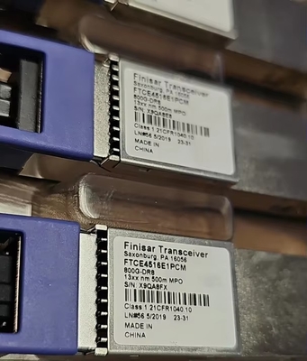 Νέο Finisar QSFP-DD-800G-DR8 500m SMF MPO16 Παράλληλες οπτικές ενότητες υψηλής ταχύτητας 800G Διαδικτυακό διακόπτη 16 πυρήνες χωρητικότητας 400G Οπτικό εξοπλισμό ινών
