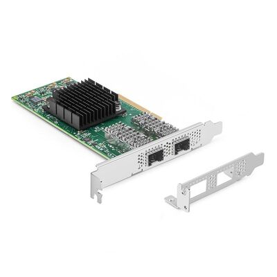 Mellanox MCX653106A-HDAT 40G Δύο θύρες κάρτα QSFP56 Fiber Optic Adapter για 40G Ethernet με εγγύηση 1 έτους