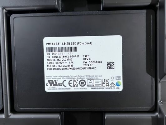 Samsung MZQL23T8HCLS-00A07 3.84TB Enterprise SSD U.2 PCIe 4.0 NVMe 1.0 DWPD 5-ετής Εγγύηση Solid State Drive