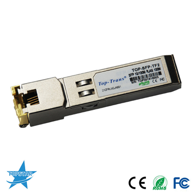 συνδετήρας ROHS πομποδεκτών Rj45 χαλκού SFP 10/100Base 100m