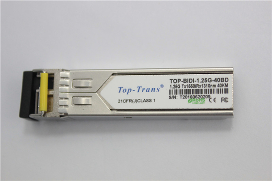 αμφίδρομος πομποδέκτης 1.25Gbps Tx1490nm Rx1310nm 40km SFP