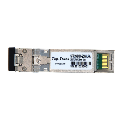 οπτικός πομποδέκτης 20KM 5G Fronthaul 25G BIDI SFP28 ενιαία ίνα ECPRI