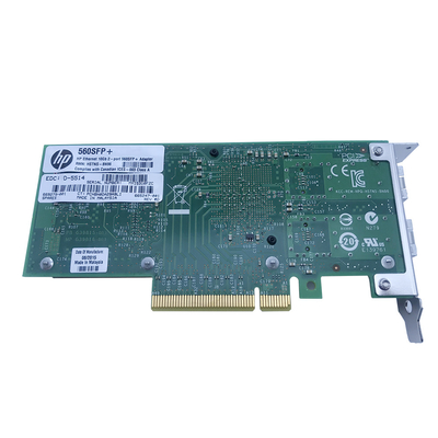Προσαρμοστής HP Ethernet 10Gb 2p 560SFP+ Adptr κεντρικών υπολογιστών της FCC Ethernet RoHS
